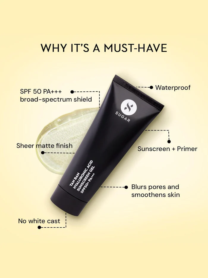 Tan Ban Hyaluronic Acid Sunscreen Gel with SPF 50+ PA+++