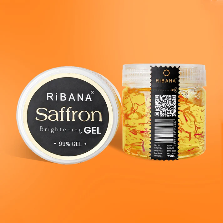 Saffron Brightening Gel 130ml - Ribana Saffron Brightening Gel for Glowing Skin