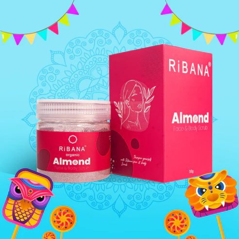 Ribana Almond Face & Body Scrub - 50gm